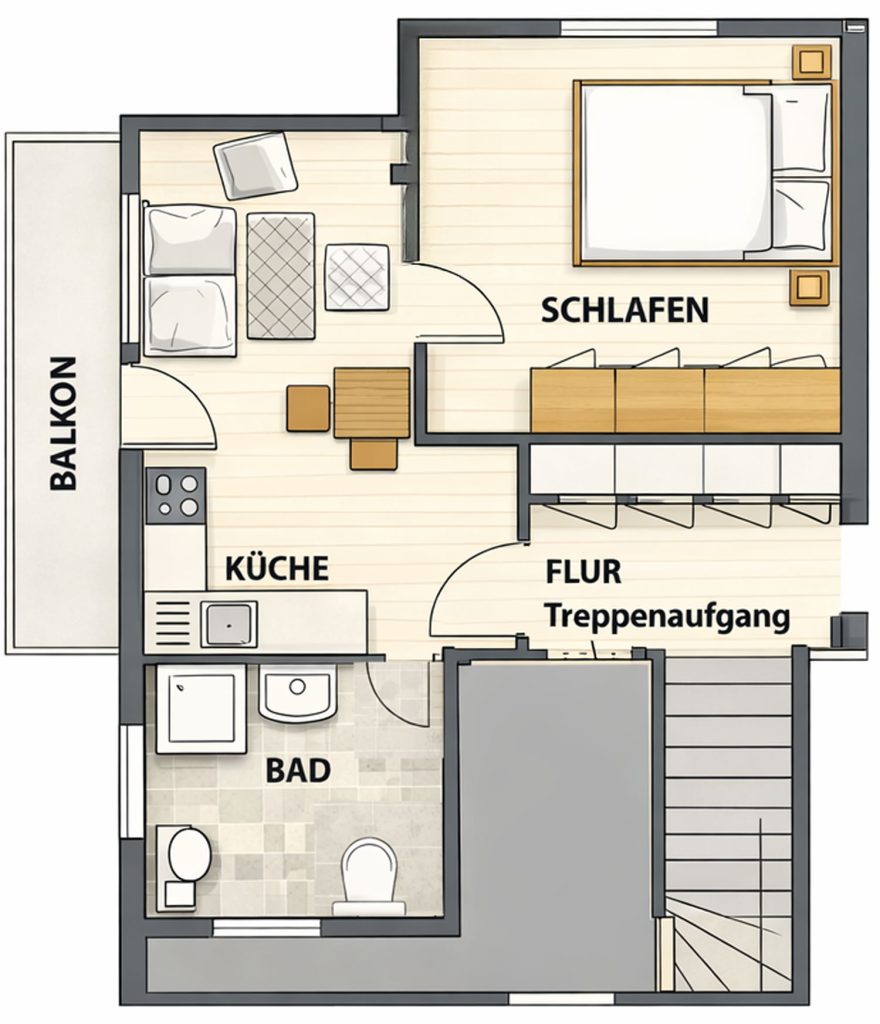 Grundriss Ferienwohnung 2